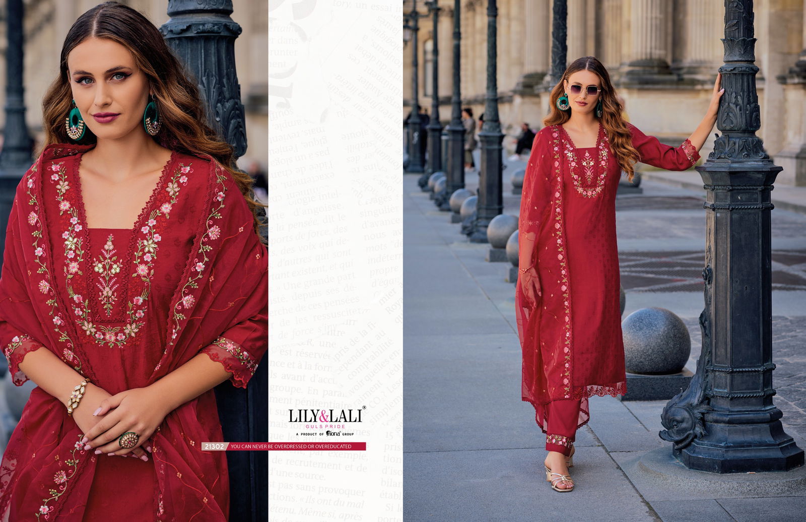 Mrunal By Lily And Lali Jacquard Silk Embroidery Kurti With Bottom Dupatta Wholesalers In Delhi